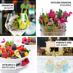 50-Pack Bamboo Wooden Tongs Disposable Flatware Eco Friendly Natural - Biodegradable Party Serving Utensils 6"