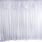 20ftx10ft White Premium Double Drape Satin Event Curtain Drapes, Glossy Photo Backdrop Event Panel
