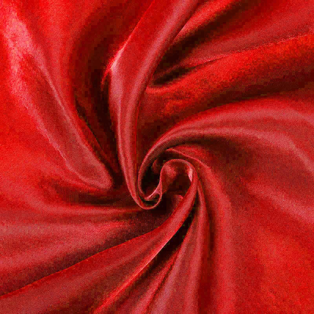 Satin 108" Round Tablecloth Red - Smooth and Lustrous Table Cover