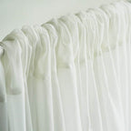 2 Pack Ivory Sheer Chiffon Event Curtain Drapes, Durable Flame Resistant Organza Backdrop Event Panels With Rod Pockets - 10ftx10ft