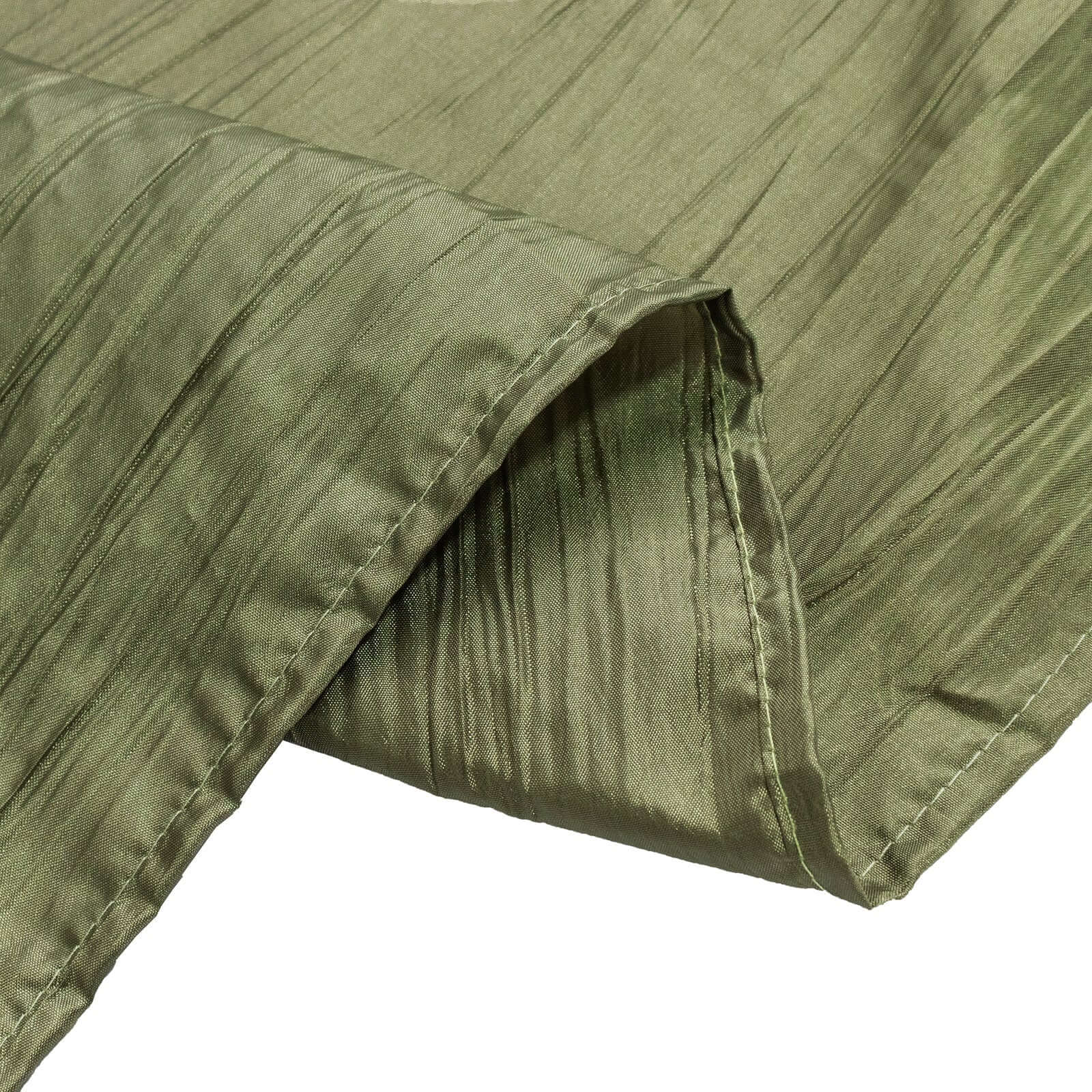 Taffeta 60"x102" Rectangle Tablecloth Dusty Sage Green - Accordion Crinkle Table Cover - Bell Racket Store