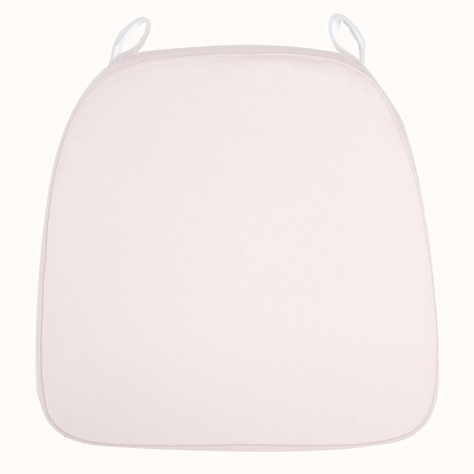 Chiavari Chair Cushion with 1.5" Thick Memory Foam and Ties Blush - Stylish Removable Cover for Comfort