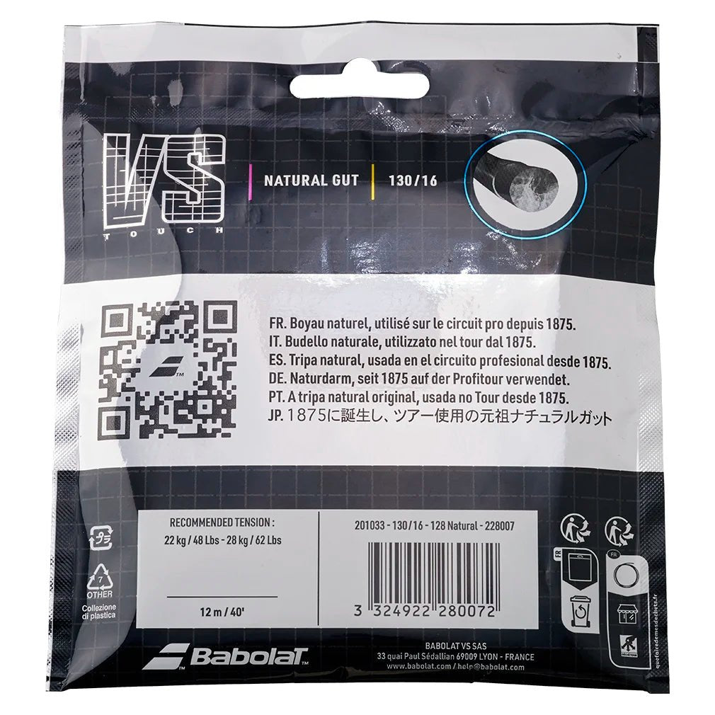 Touch VS 16g 150 Years Tennis String Natural - Bell Racket Store