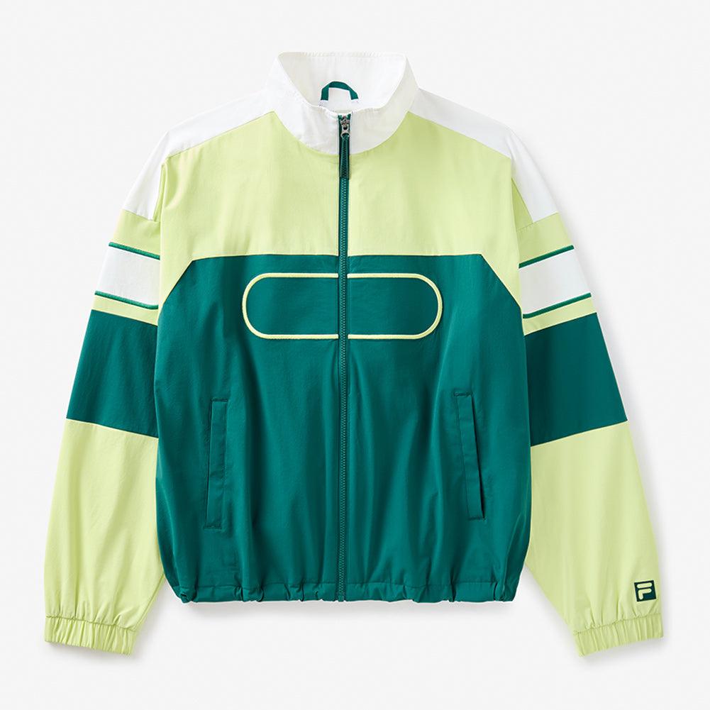 Unisex Center Court Ace Podium Tennis Jacket Rainforest and Shadow Lime - Bell Racket Store