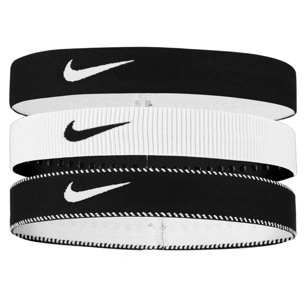 Unisex Flex Classic Wide Training Headbands 3 Pack Black and White - Bell Racket Store