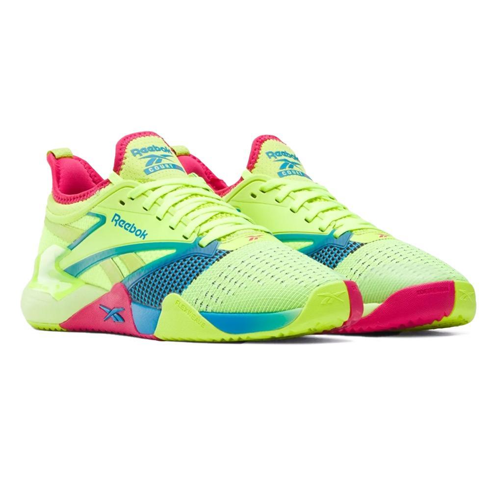 Unisex Nano Court Shoes Digital Lime and Aqua - Bell Racket Store