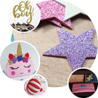 10 Pack Purple Self-Adhesive Glitter DIY Craft Foam Sheets - 12"x10"