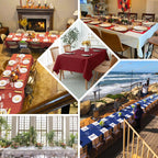 Premium Polyester 60"x102" Rectangle Tablecloth Black - Durable 220GSM Wrinkle-Resistant Table Cover for Weddings & Events