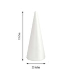 24 Pack 6" White Styrofoam Cone, Foam Cone For DIY Crafts