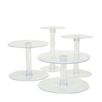 4-Tier Acrylic XL Cake Stand Set Clear - Assorted Sizes for Buffet Party Tables