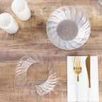 10-Pack Hard Plastic Fruit Bowls Clear Flared Design - Durable Disposable Bowls for Desserts 5oz