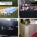 Fitted Polyester 72"x30" Rectangle Tablecloth Fuchsia - Durable Table Cover