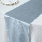 Premium Velvet 12"x108" Table Runner Dusty Blue - Sheen Finish Reusable Table Decor