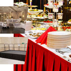 Polyester 14ft Table Skirt Royal Blue - Classic Pleated Design