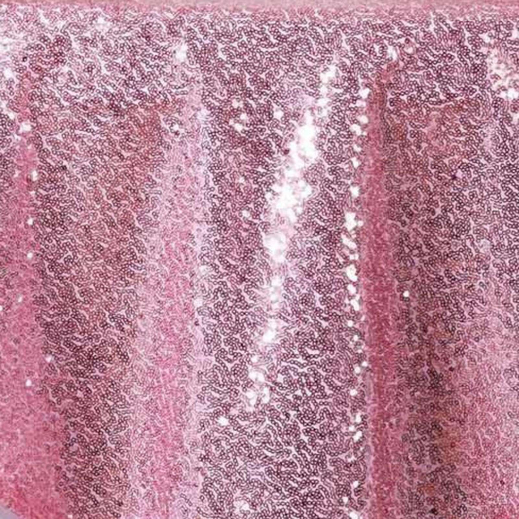 Sequin 72"x72" Table Overlay Square Tablecloth Pink - Sparkly Table Cover