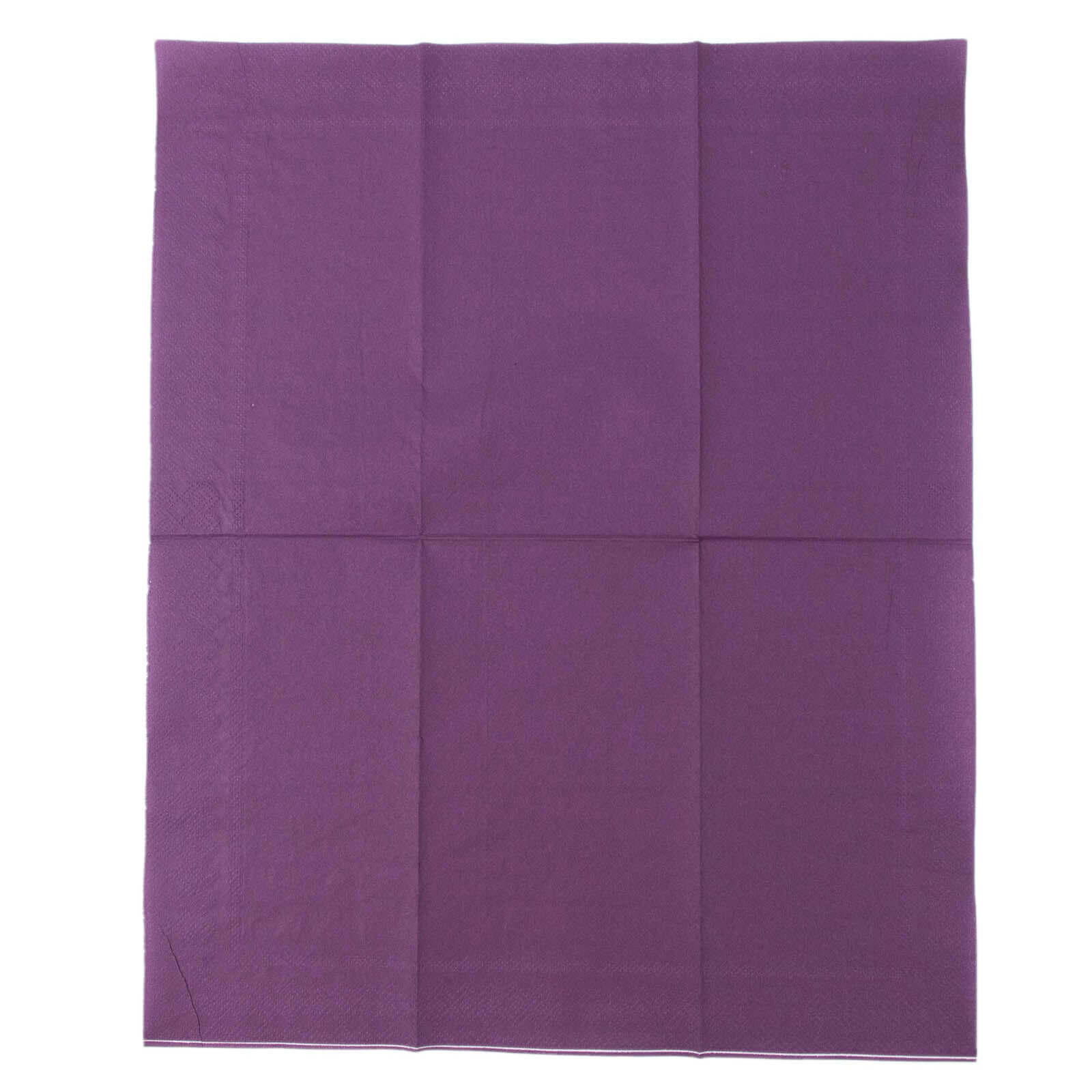 50-Pack Paper Napkins Purple - Soft Disposable 2-Ply Dinner Napkins for Weddings