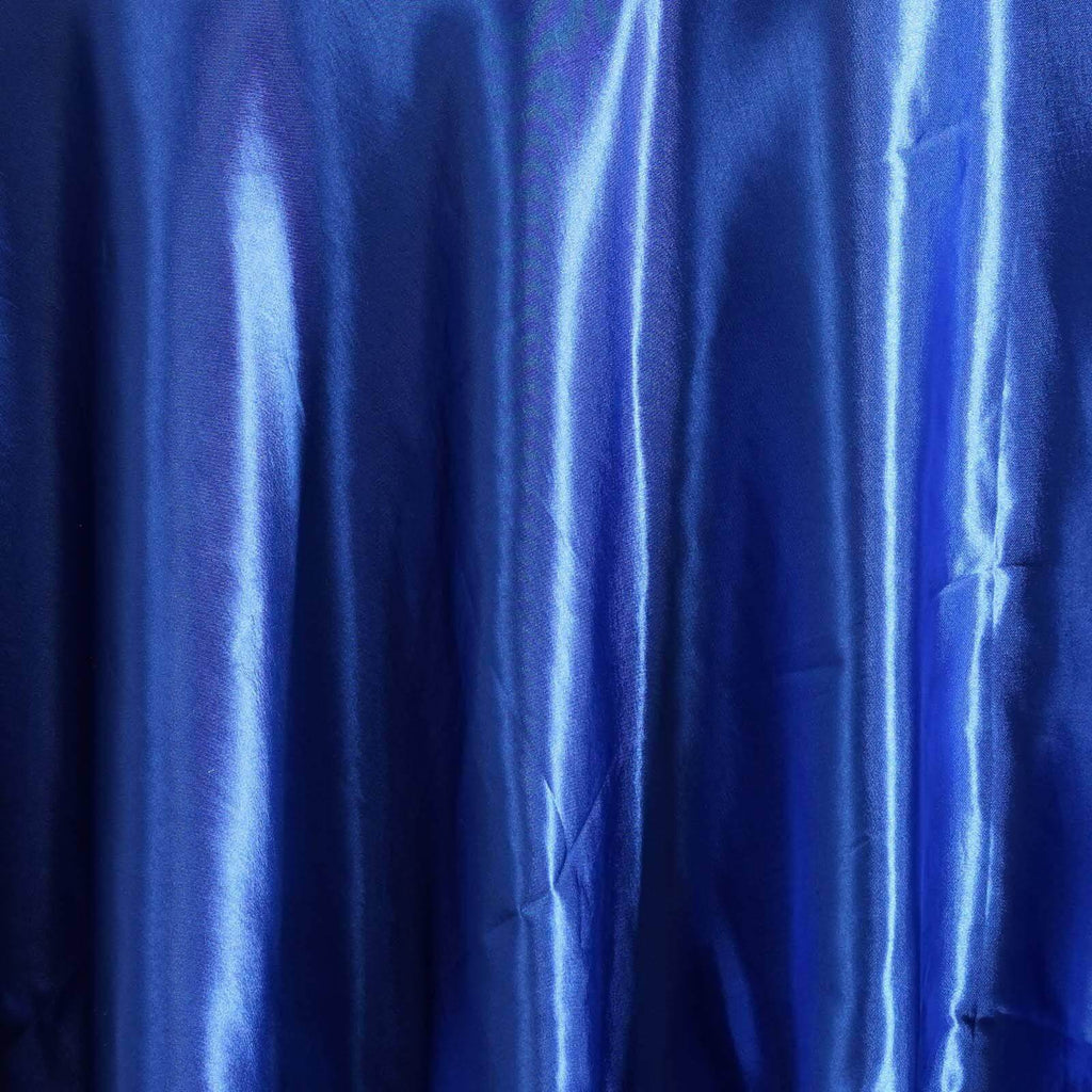 Satin 108" Round Tablecloth Royal Blue - Smooth and Lustrous Table Cover