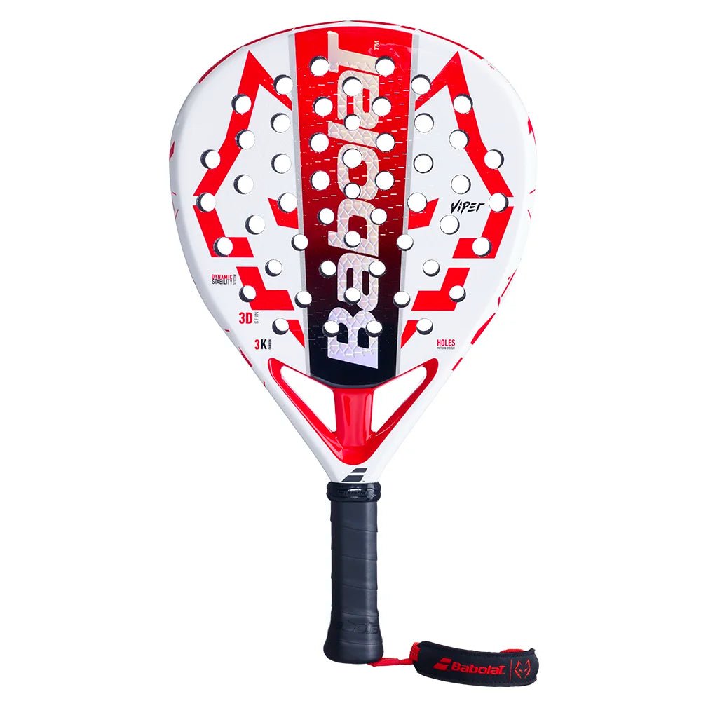 Viper Juan Lebron 2025 Padel Racquet White and Red - Bell Racket Store