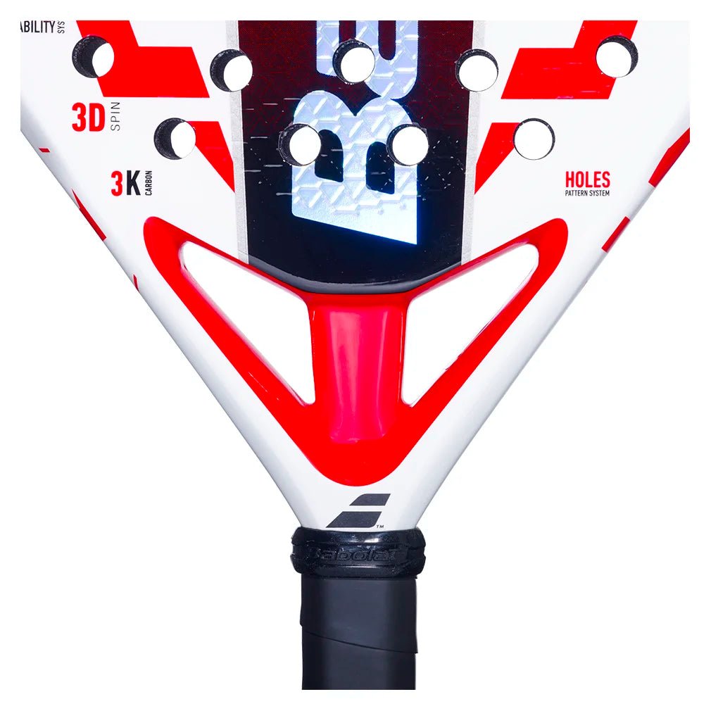 Viper Juan Lebron 2025 Padel Racquet White and Red - Bell Racket Store