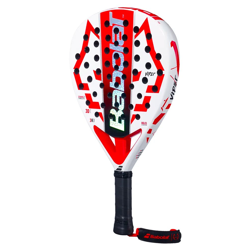 Viper Juan Lebron 2025 Padel Racquet White and Red - Bell Racket Store