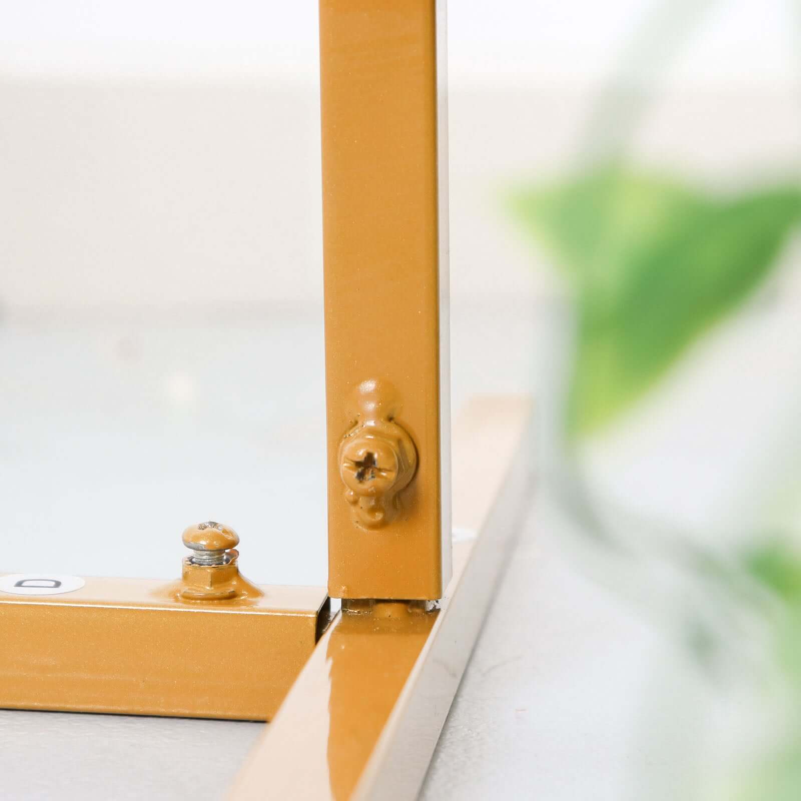 Wedding Arch Slim Gold Metal Rectangular Design Backdrop Stand - Floral Display Frame 6.5ft - Bell Racket Store