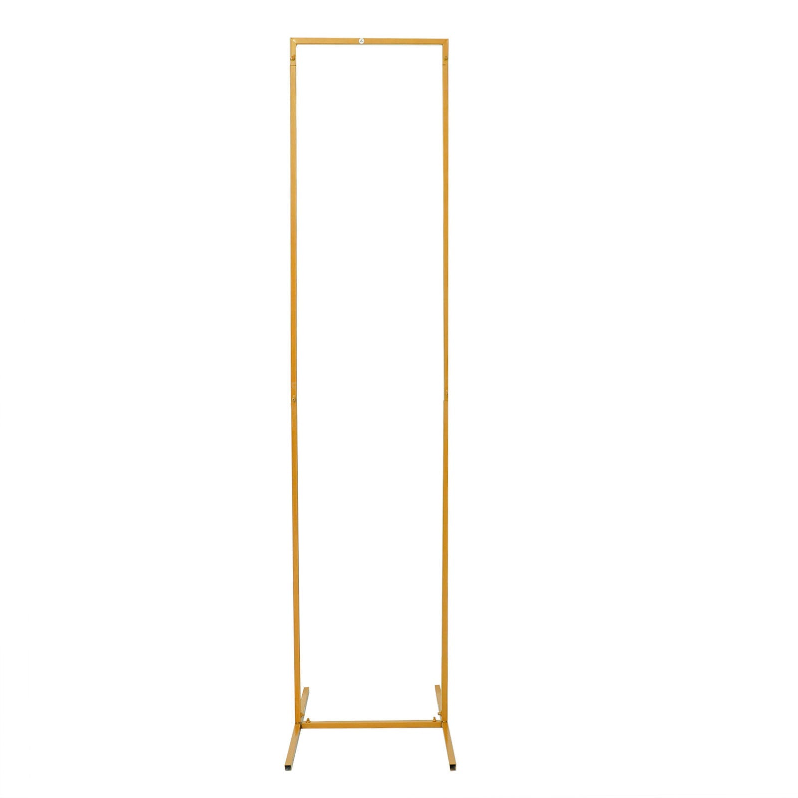 Wedding Arch Slim Gold Metal Rectangular Design Backdrop Stand - Floral Display Frame 6.5ft - Bell Racket Store