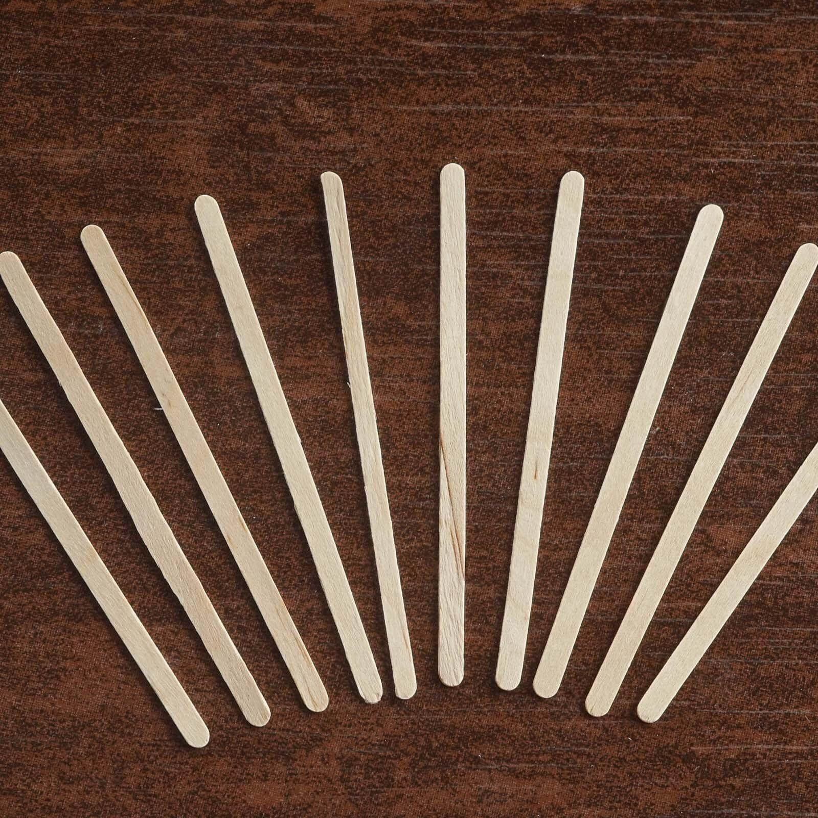 1000-Pack Birchwood Coffee Stirrers - Natural Eco-Friendly Wooden Stir Sticks for Tea & Cocktails 4.5"