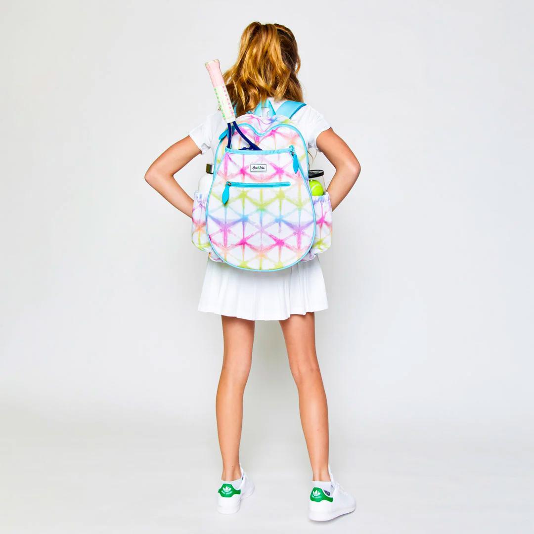White - Juniors' Love Tennis Backpack Rainbow Shibori - Bell Racket Store