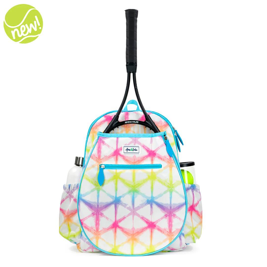 White - Juniors' Love Tennis Backpack Rainbow Shibori - Bell Racket Store