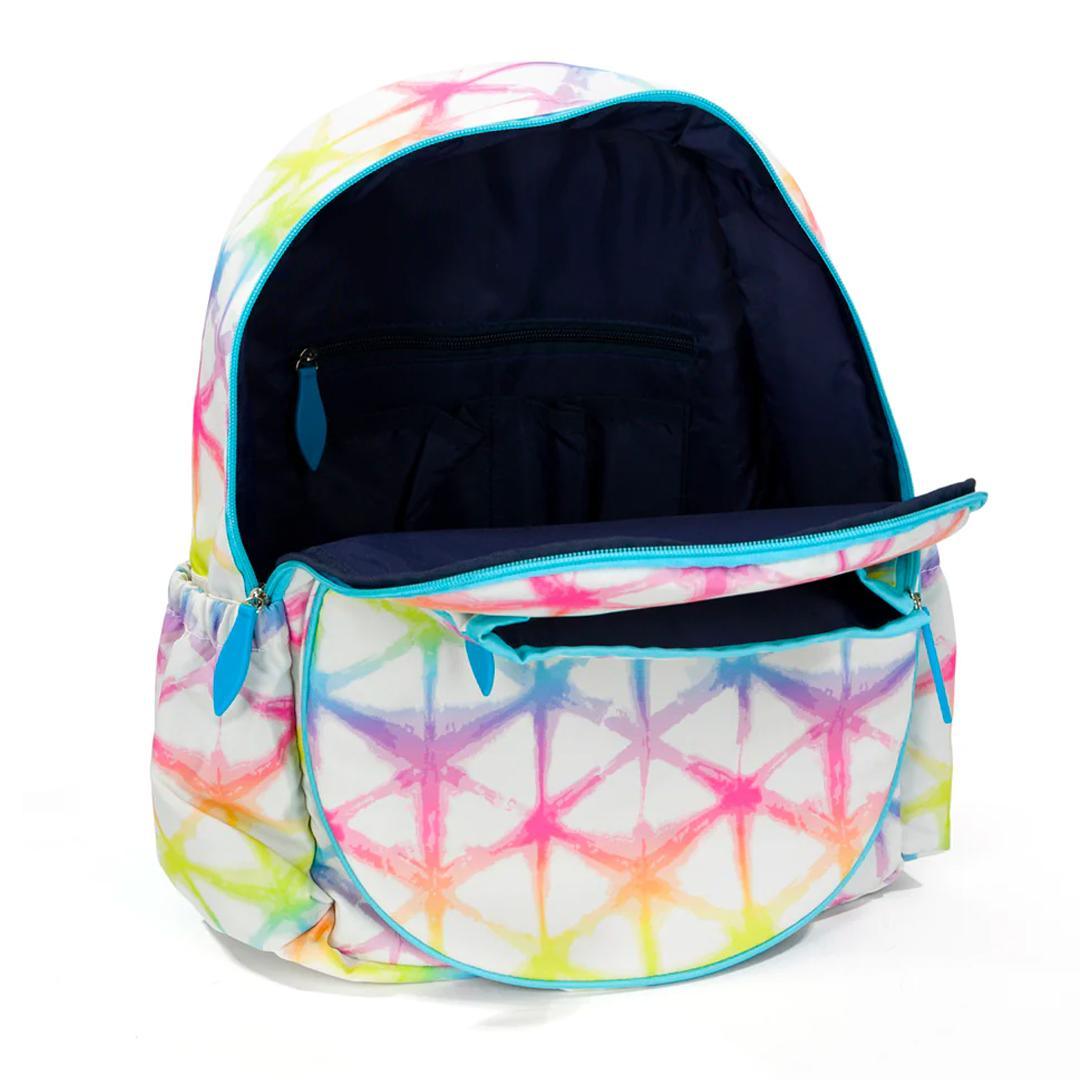 White - Juniors' Love Tennis Backpack Rainbow Shibori - Bell Racket Store