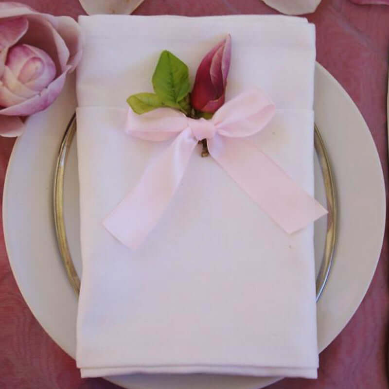 5 Pack 100% Cotton 20"x20" Napkins White - Commercial Grade Cloth Napkins for Exquisite Weddings & Events