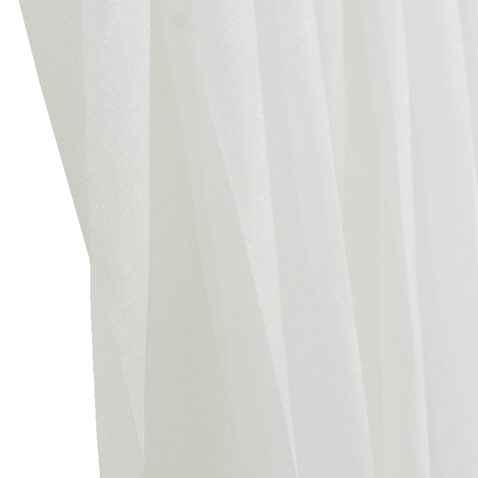 White Sheer Chiffon Valance Curtain 4ft x 5ft â€“ Wedding Arch Drape with Rod Pocket, Voile Backdrop Panel - Bell Racket Store