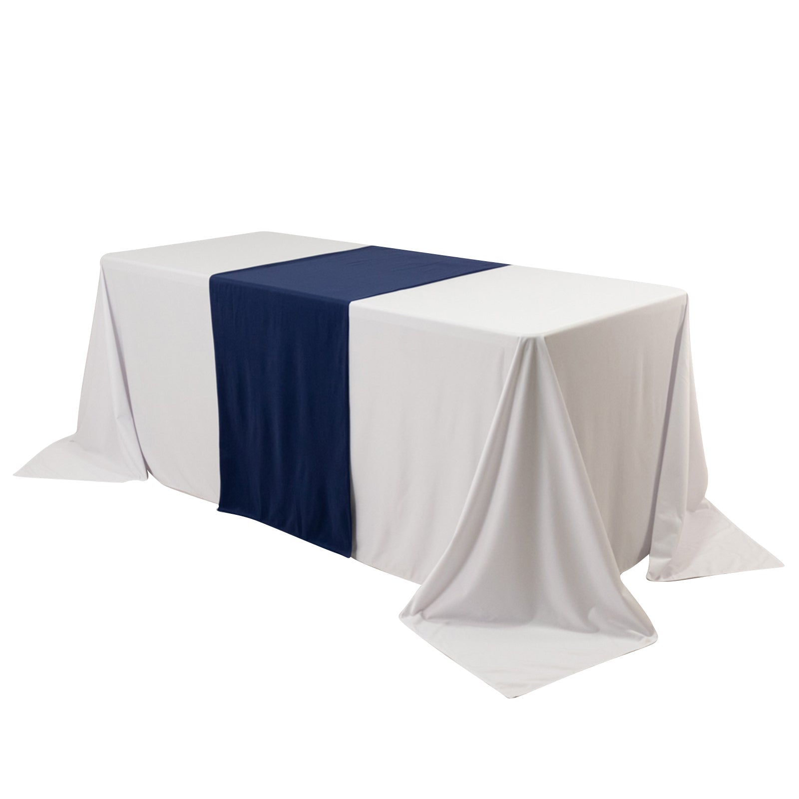 Wide Polyester 24"x72" Table Runner Navy Blue - Durable Trade Show Table Linen - Bell Racket Store