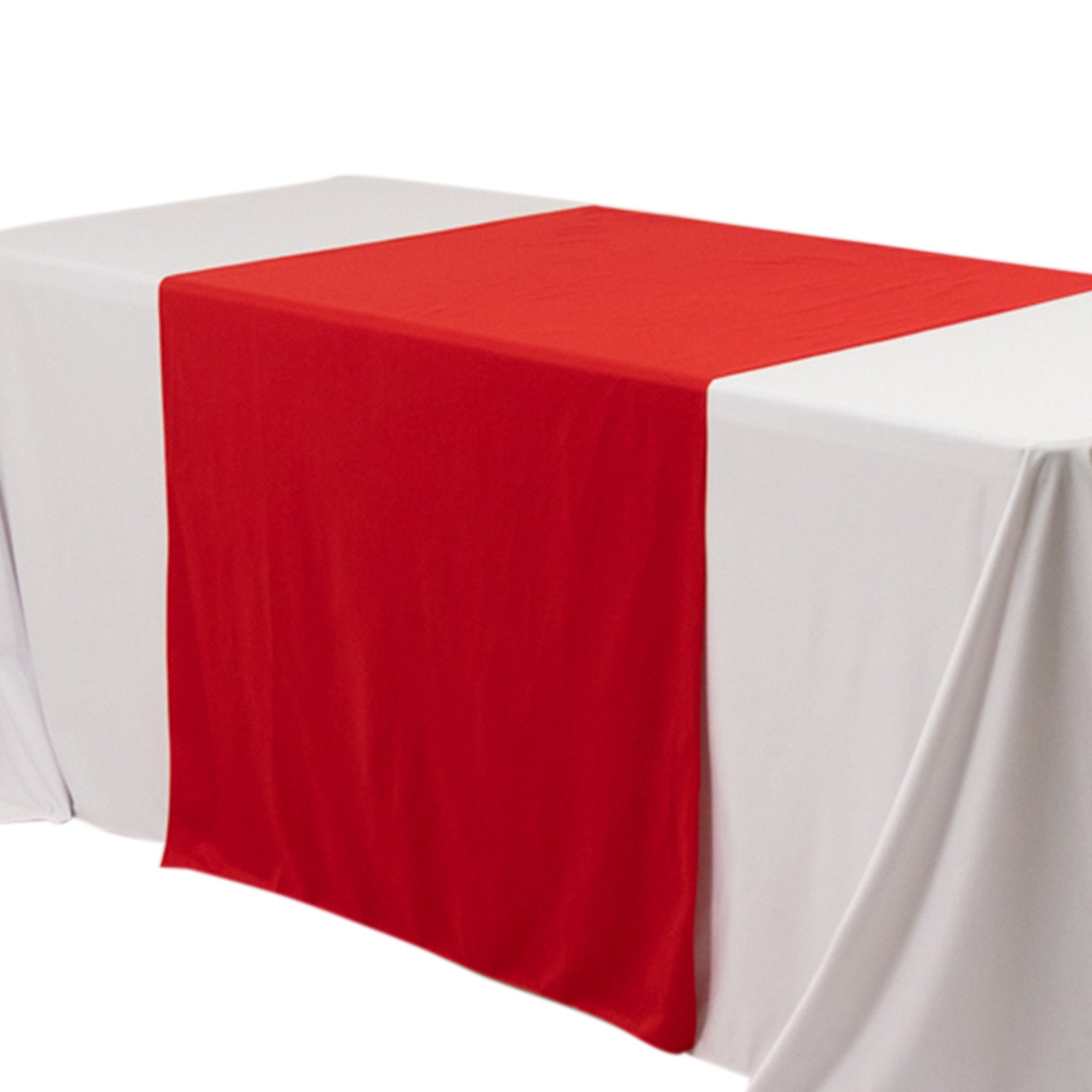 Wide Polyester 36"x72" Table Runner Red - Durable Trade Show Table Linen - Bell Racket Store