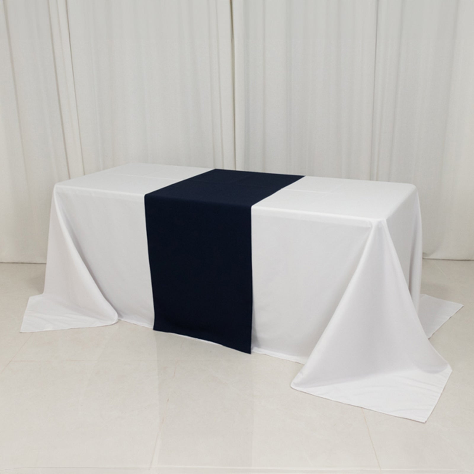 Wide Premium Polyester 24"x72" Table Runner Navy Blue - Sublimation Printable Banner - Bell Racket Store