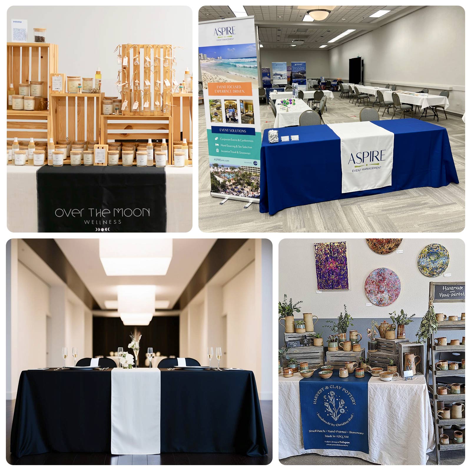 Wide Premium Polyester 36"x72" Table Runner Red - Sublimation Printable Banner - Bell Racket Store