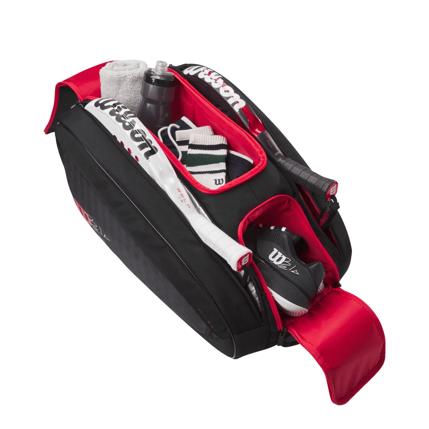 Wilson Bela V3 Padel Racket Bag Black/Red - Bell Racket Store