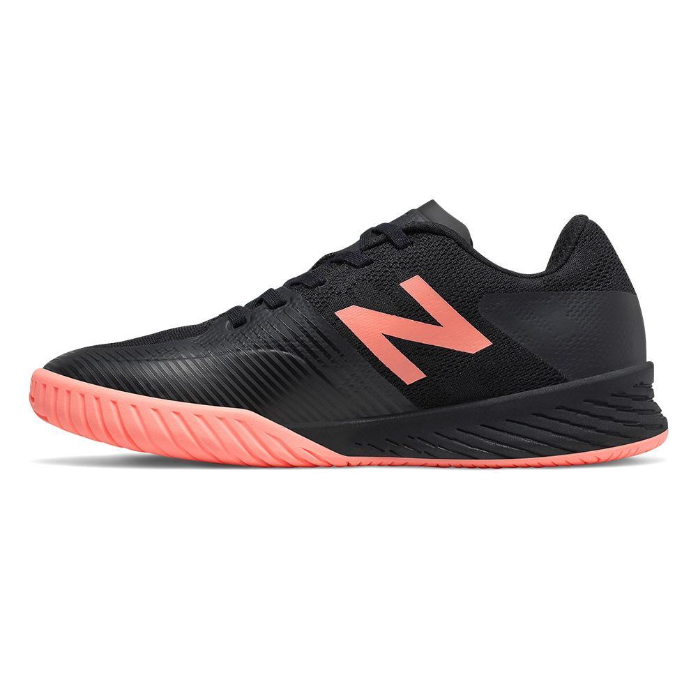 Women's 896v3 B Width Tennis Shoes Black and Ginger Pink - Bell Racket Store