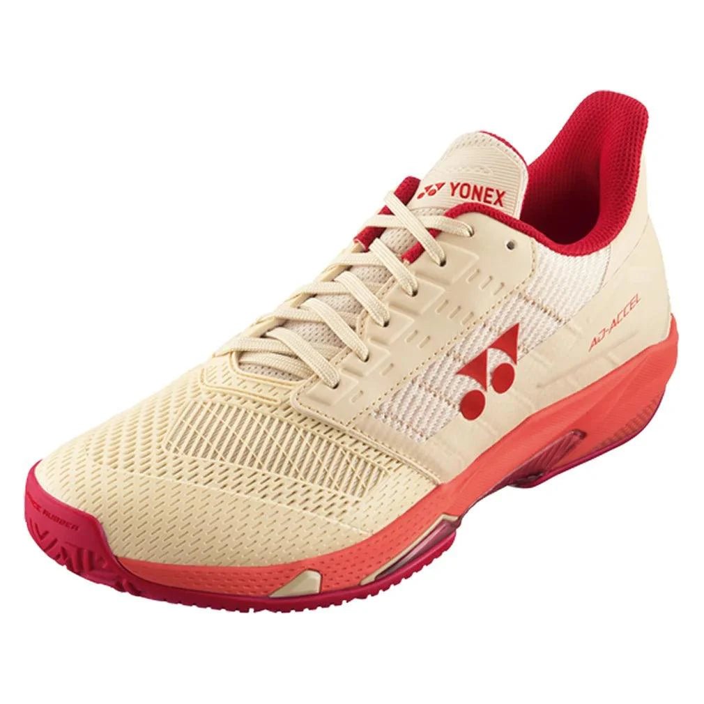 Women's AD - ACCEL Tennis Shoes Beige and Pink - Bell Racket Store
