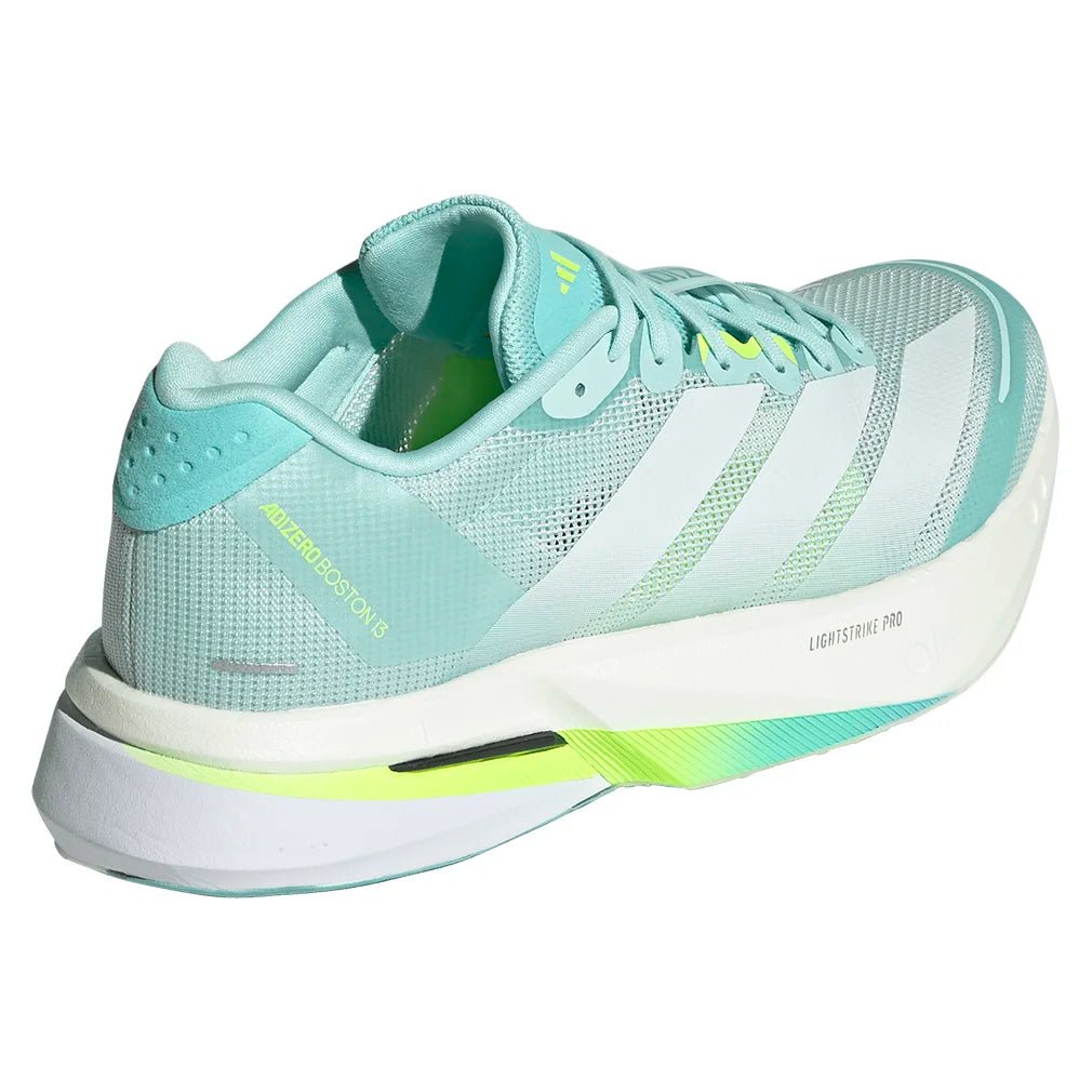 Women's Adizero Boston 13 Running Shoes Semi Flash Aqua and Zero Metallic - Bell Racket Store