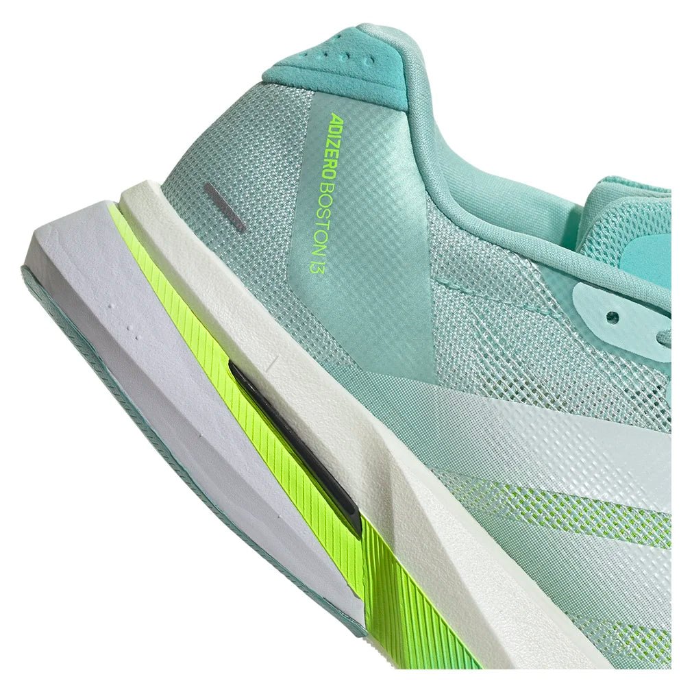 Women's Adizero Boston 13 Running Shoes Semi Flash Aqua and Zero Metallic - Bell Racket Store