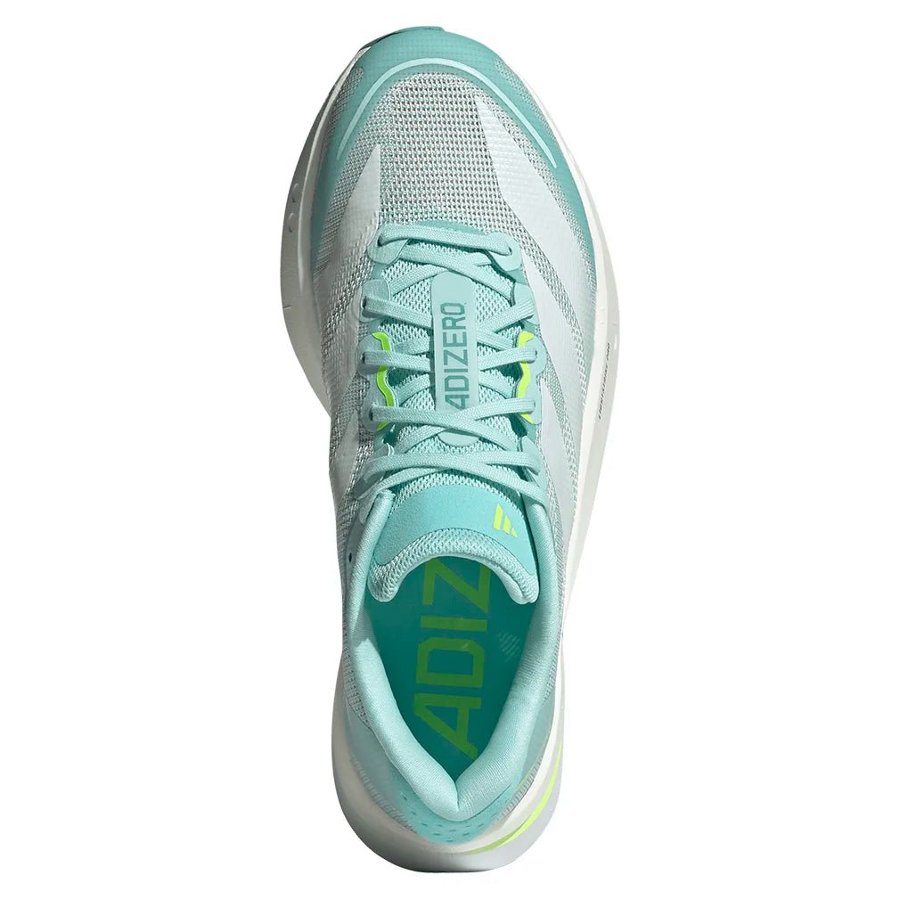 Women's Adizero Boston 13 Running Shoes Semi Flash Aqua and Zero Metallic - Bell Racket Store