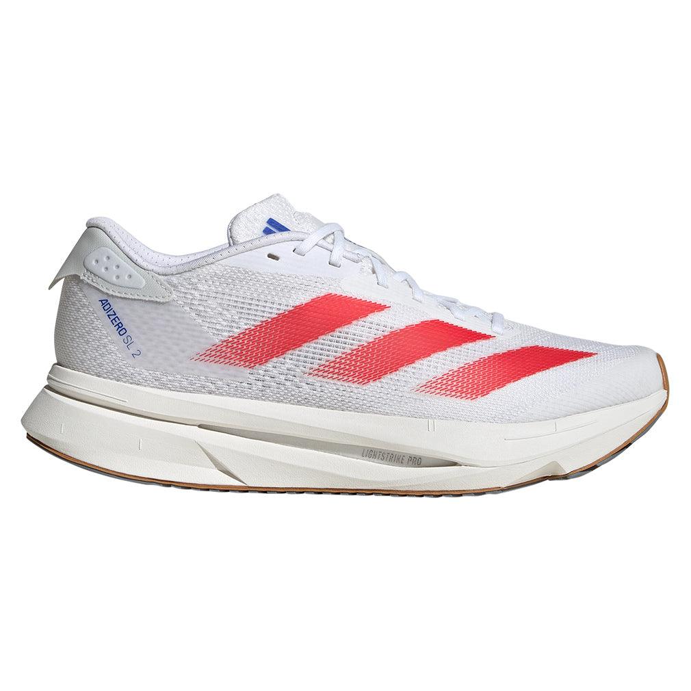 Women's Adizero SL2 Running Shoes White and Pure Ruby - Bell Racket Store