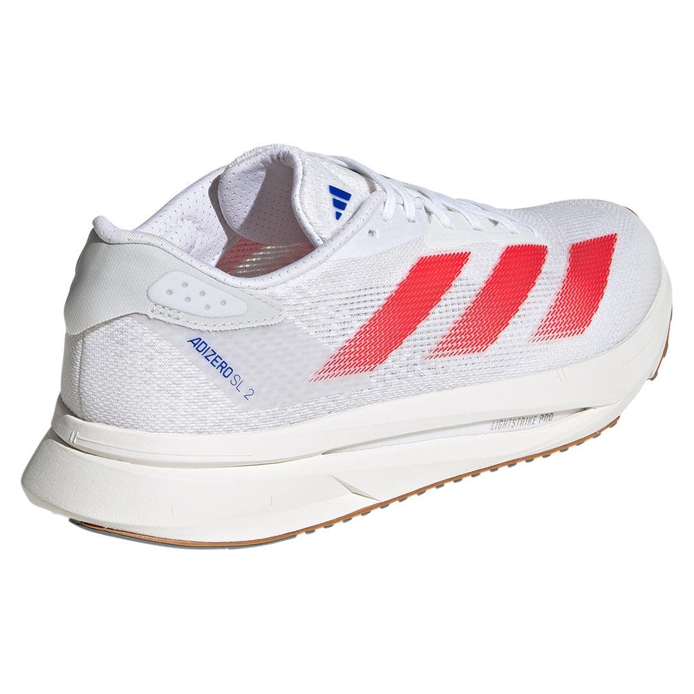 Women's Adizero SL2 Running Shoes White and Pure Ruby - Bell Racket Store