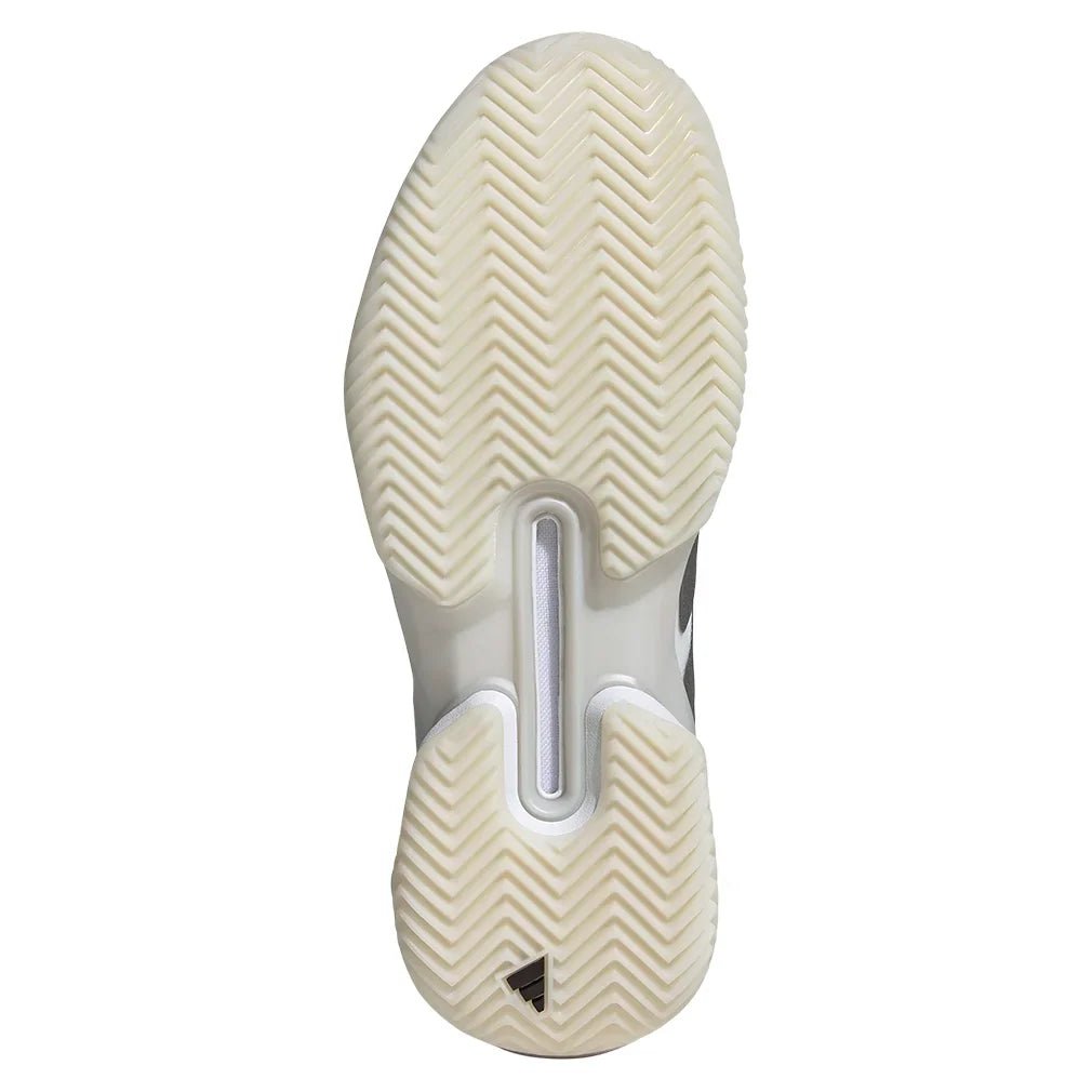 Women's adizero Ubersonic 5 Clay Tennis Shoes Footwear White and Silver Metallic - Bell Racket Store