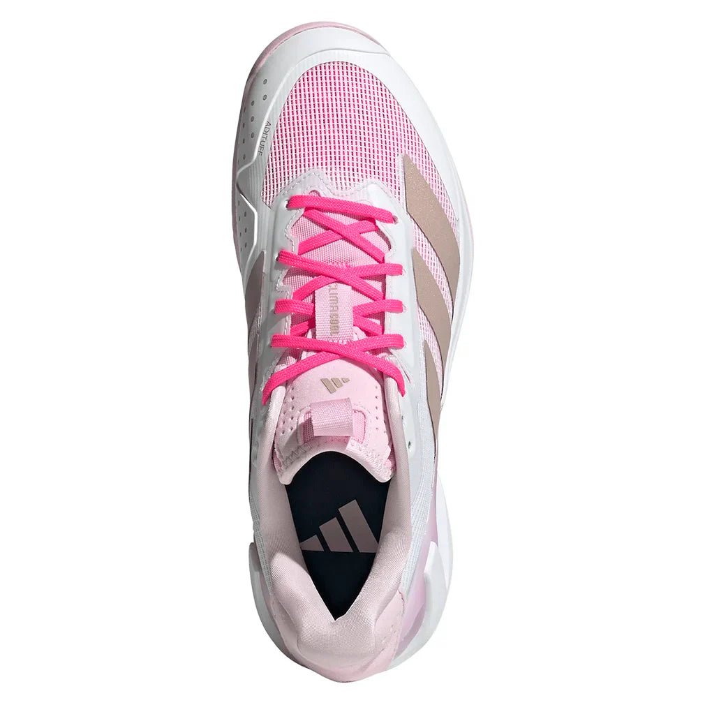 Women's adizero Ubersonic 5 Tennis Shoes Footwear White and Ash Pearl - Bell Racket Store