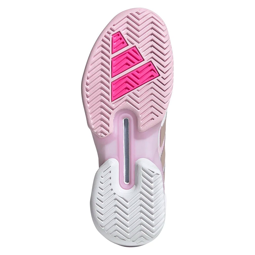 Women's adizero Ubersonic 5 Tennis Shoes Footwear White and Ash Pearl - Bell Racket Store