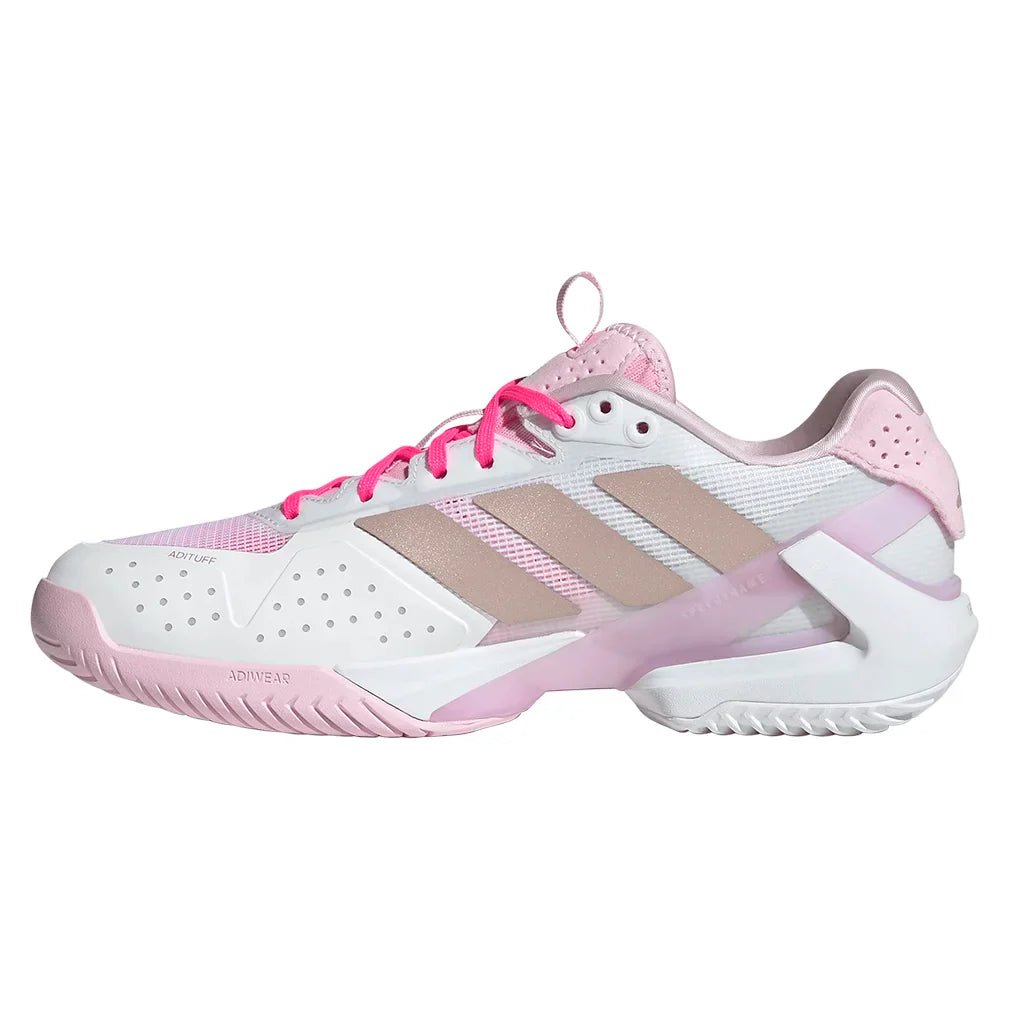 Women's adizero Ubersonic 5 Tennis Shoes Footwear White and Ash Pearl - Bell Racket Store