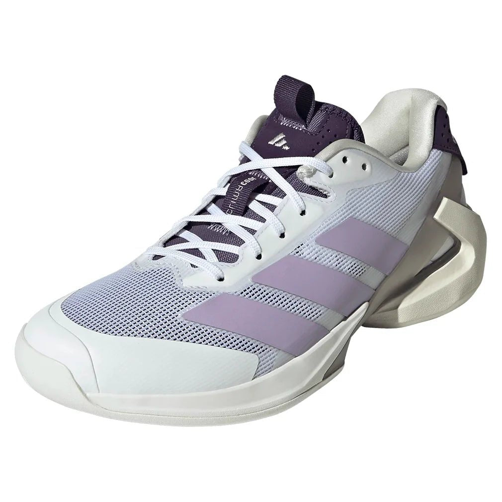 Women's adizero Ubersonic 5 Tennis Shoes Footwear White and Powder Plum - Bell Racket Store