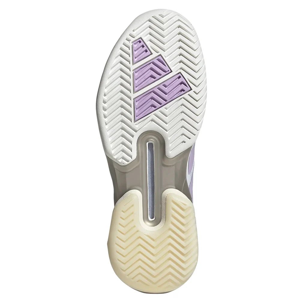 Women's adizero Ubersonic 5 Tennis Shoes Footwear White and Powder Plum - Bell Racket Store